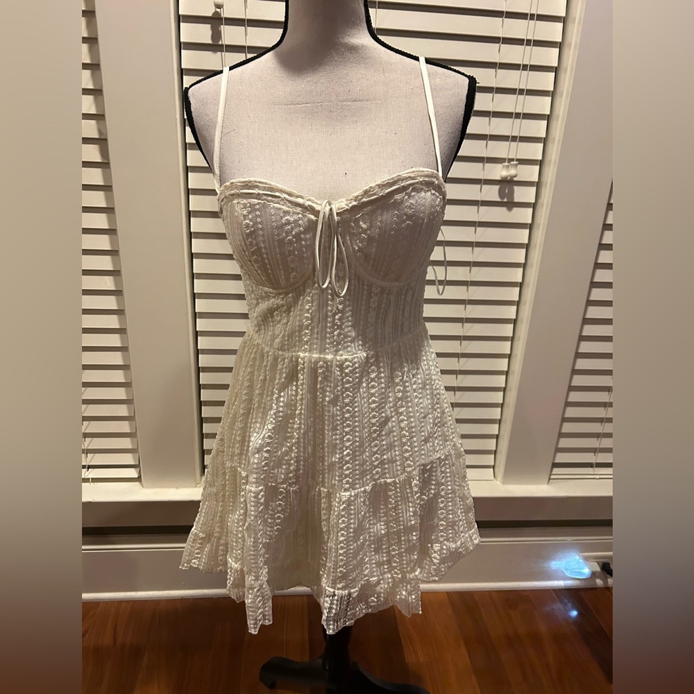 Rue21 Cream Lace Strap Babydoll Dress